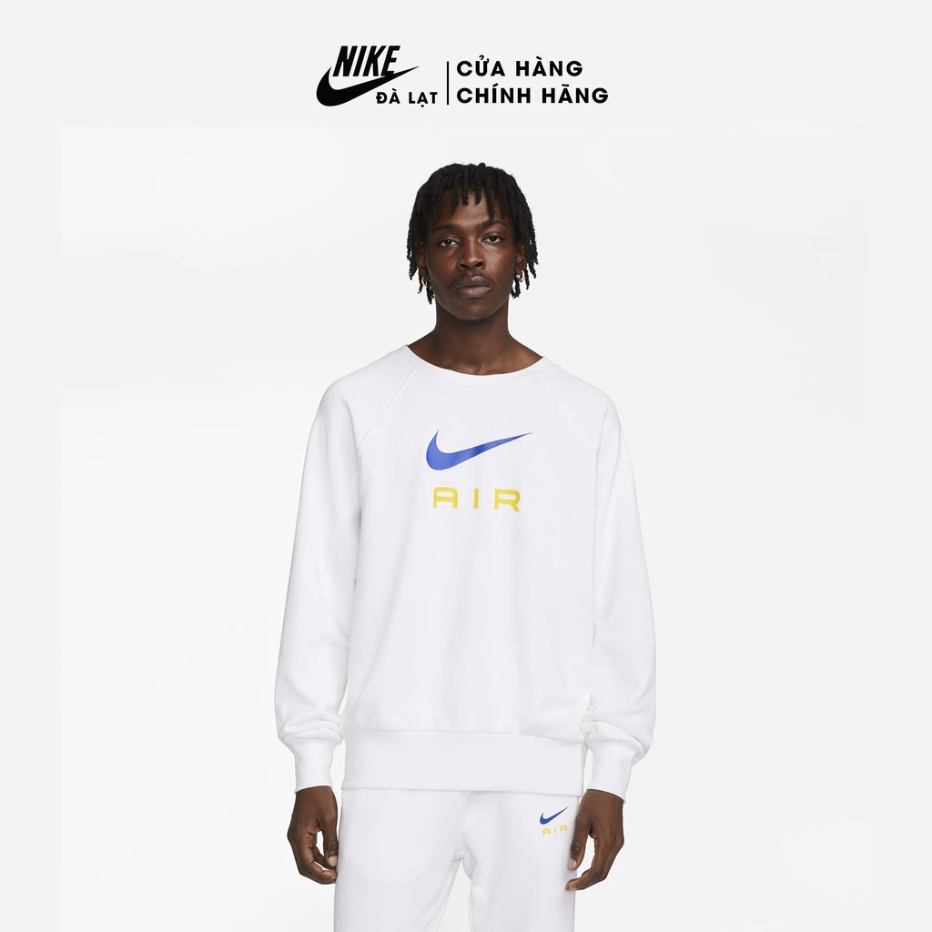 Áo thun dài tay thời trang nam sportswear Nike AS M NSW NIKE AIR FT CREW DQ4206-101 Áo nỉ mỏng cổ tròn
