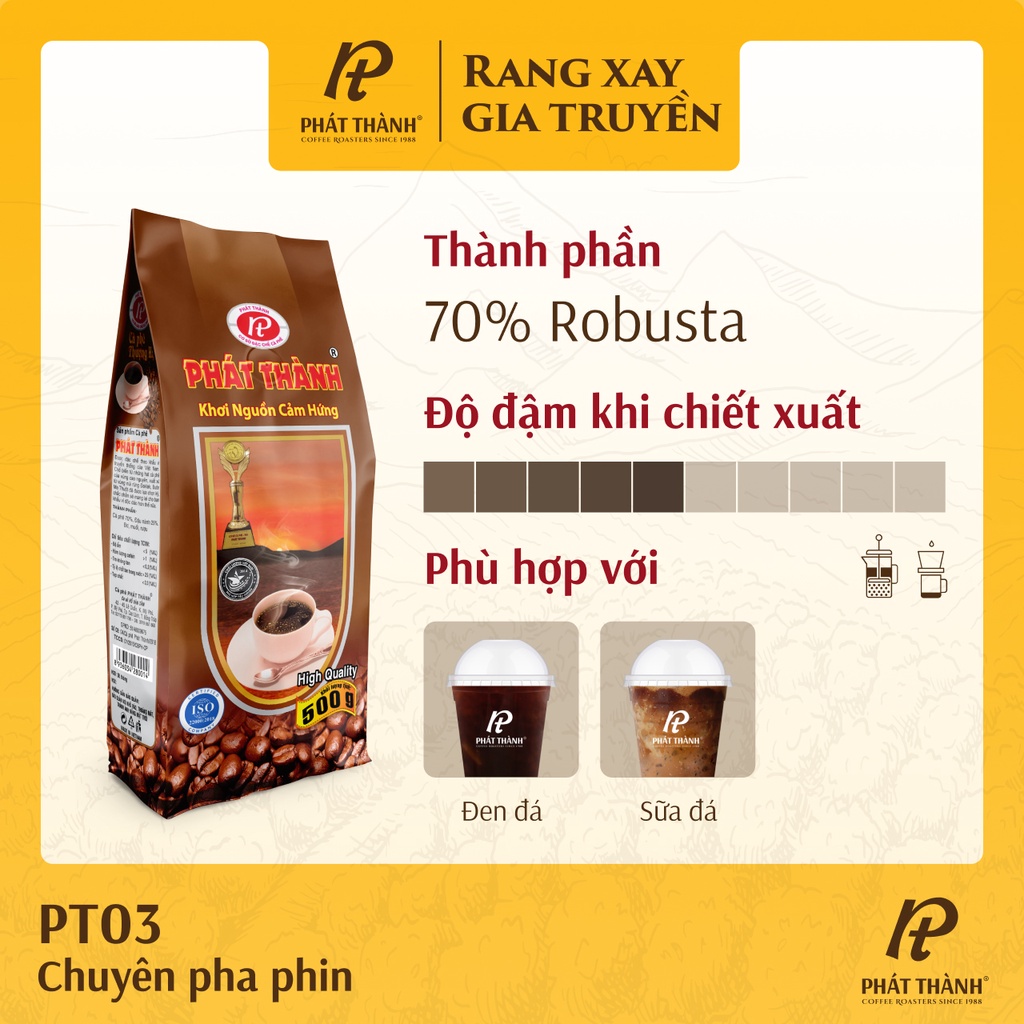 Cà phê Phát Thành PT03 - gói 500g