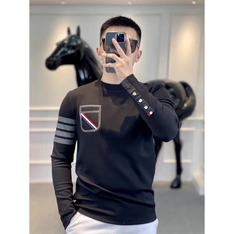 Áo Thun Nam Dài Tay,Phông Thể Thao Hàn Quốc Bo Tay Bo Gấu TCS at06