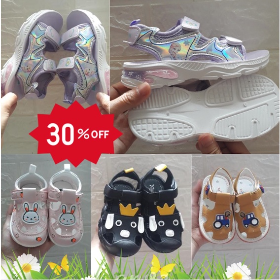 Giày Sandal Xuất Dư Xịn - Giày tập đi cho trẻ mầm non - Giày mềm, êm chân, siêu nhẹ cho trẻ < 6 tuổi