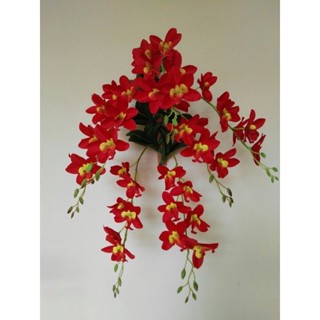 Giò lan sao nữ 7 nhánh treo tường_hoa giả treo tường, trang trí Art flower