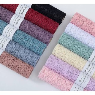 Cuộn lưới nhện, cuộn lưới sợi bó hoa cao cấp, trang trí oản, giỏ quà