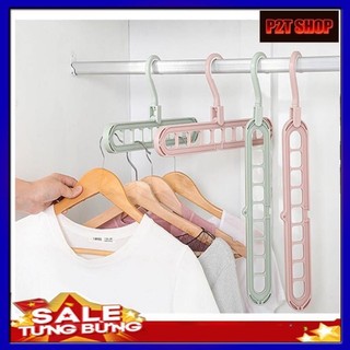 móc cheo quần áo 9 lỗ đa năng, tích kiệm diện tích