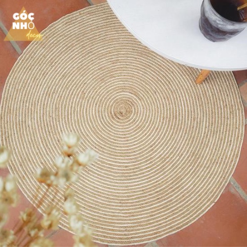 Thảm Cói, Thảm Đay Tròn Trải Sàn Decor Nhà Cửa