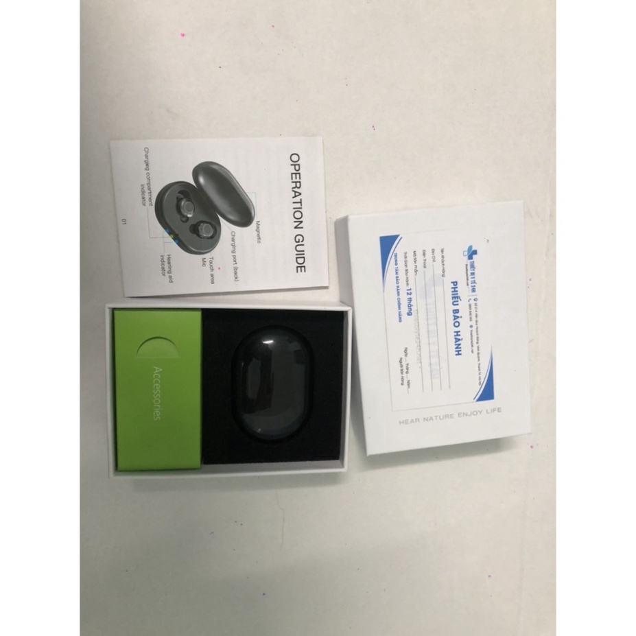 Máy trợ thính không dây siêu nhỏ Goodmi GM-305, tai nghe trợ thính không dây cảm ứng