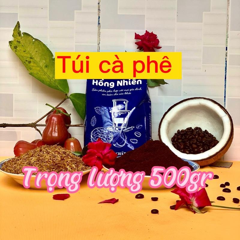 Cà phê dừa Mèo Mun cafe Hồng Nhiên gói 500gram coffee sạch rang xay tại nhà