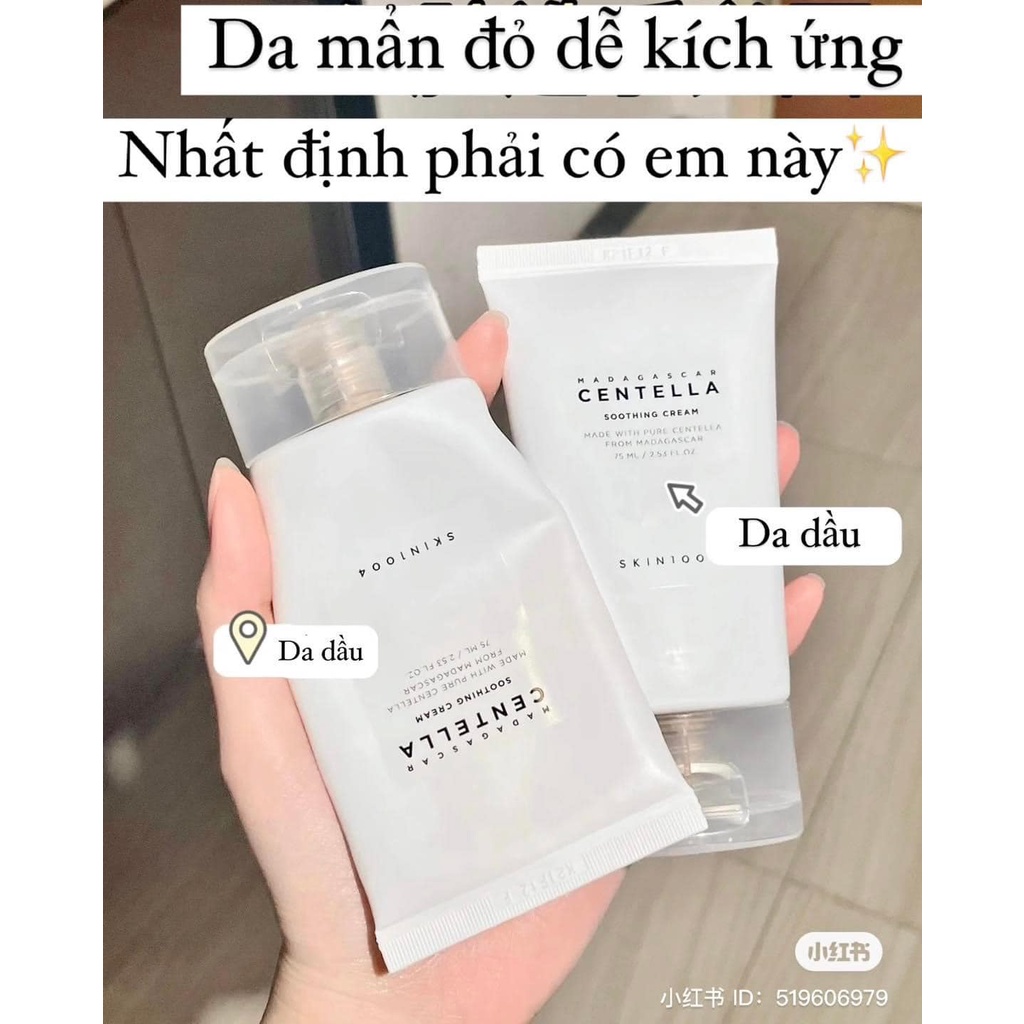 Skin1004 - Kem dưỡng rau má Madagascar Skin1004  Centella Asiatica Cream cho da dầu và da khô