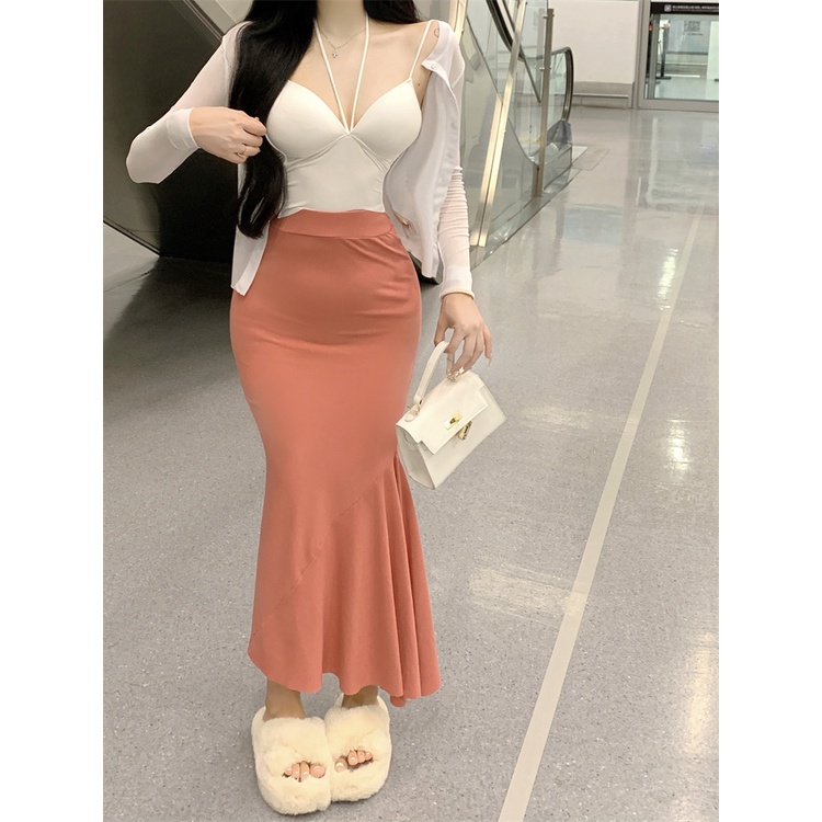 Cocory vn Chân Váy Đuôi Cá Lưng Cao Thời Trang Quyến Rũ Cho Nữ