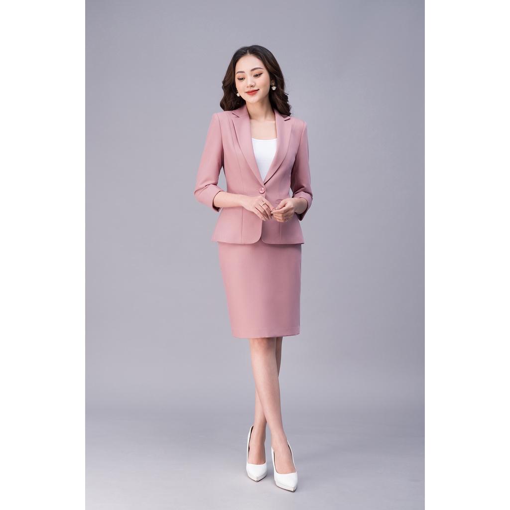 Chân Váy Công Sở Dáng Bút Chì Phối Phụ Kiện LUPERI LFCV5115 Đẳng Cấp, Quý Phái