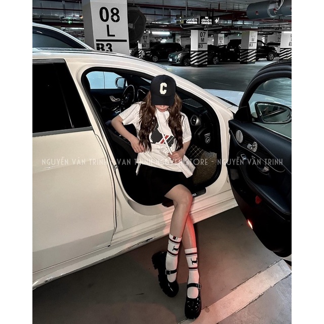 Sét áo phông in + chân váy ly loại 1 Mã KH46