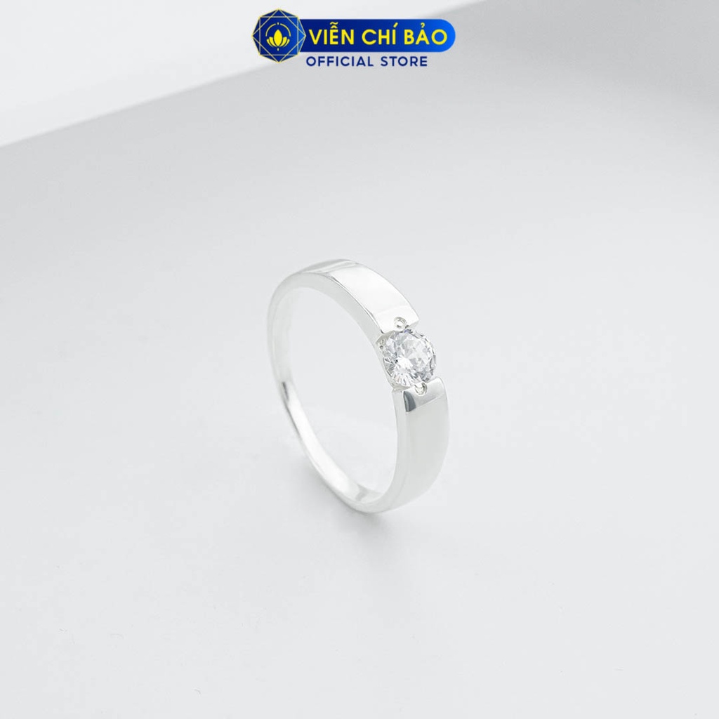 Nhẫn bạc nữ Candy đá trắng chất liệu bạc 925 thời trang phụ kiện trang sức Viễn Chí Bảo N700341