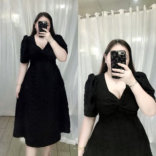 [BIGSIZE LINH NGUYỄN] Đầm đũi xốp xoắn ngực phom dài 60-90kg
