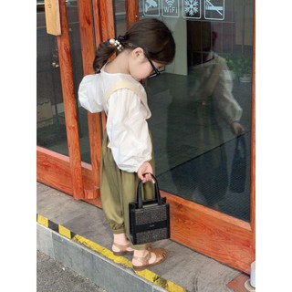 𝒀𝑰𝒀𝑨𝒀𝑨 𝑲𝑰𝑫𝑺 (HQ2306) - Set áo sơ mi kèm quần yếm bom