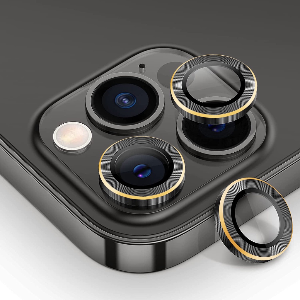 Lens bảo vệ camera viền gold mipow diamondshield i.phone 14 pro / 14 promax - bj14b