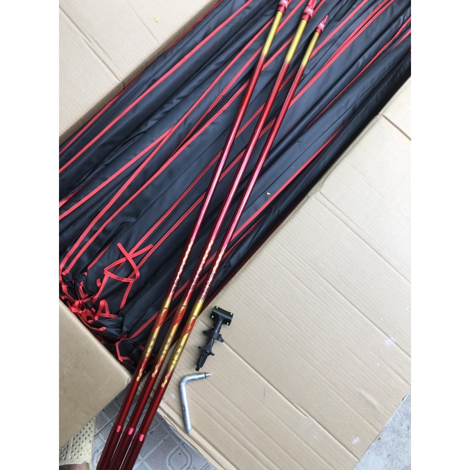 GÁC CHỐNG GIÓ DÀNH CHO GÁC SĂN HÀNG -TẦM VƯƠNG 2,1M CARBON TORAY MÀU ĐỎ