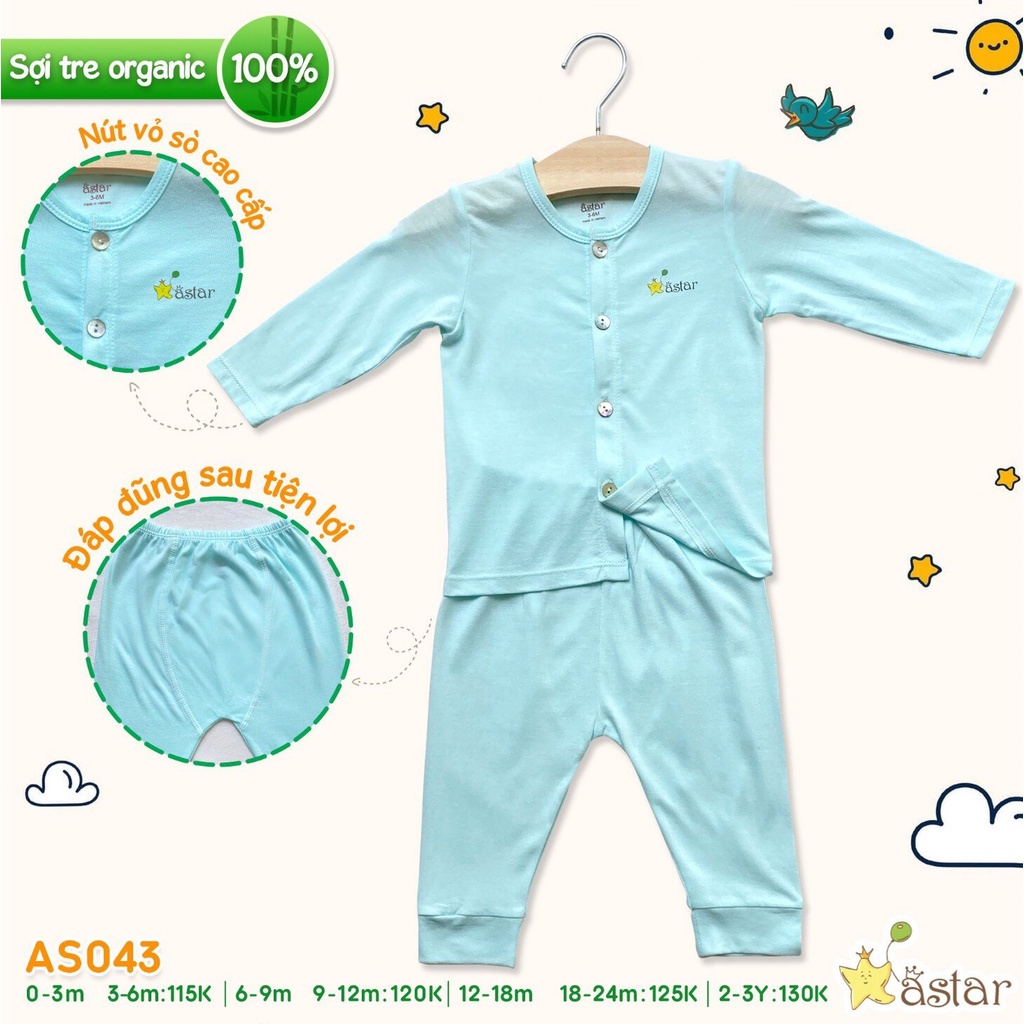 Bộ dài cài thẳng Astar vải sợi tre mềm, mịn