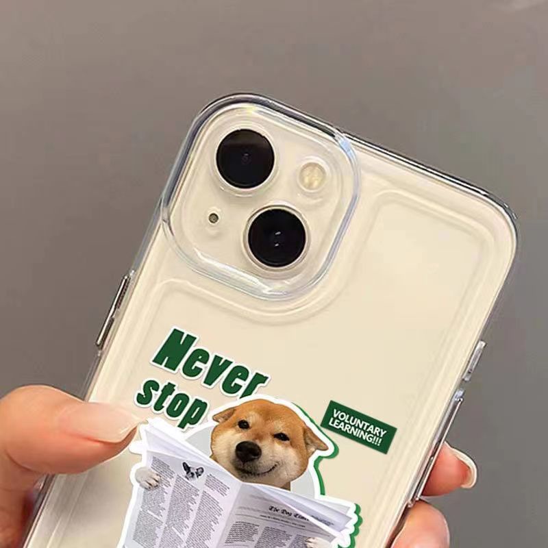 ✅Ốp Điện Thoại Silicon Trong Suốt Hình Cún Cưng Phong Cách Đường Phố Cho iPhone 14 / 12pro 13promax 6Plus / 7 Xr