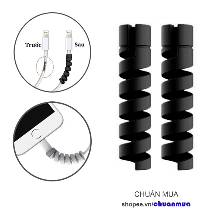 Phụ Kiện Bọc Xoắn Bảo Vệ Dây Cáp Sạc Tai Nghe Chống Đứt Gãy ( Dây Lò Xo Silicon Bọc Nhựa Dây Chuột Bàn Phím )