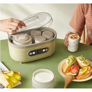 Máy làm sữa chua tự động 6 cốc 2 thố SNJ-C10P2-Hàng chính hãng bảo hành 6 tháng lỗi do nhà sản xuất