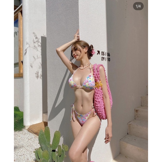 (M302-LiLyBikini) BIKINI HAI MẢNH VẢI XÔP HOA NHÍ | BigBuy360 - bigbuy360.vn