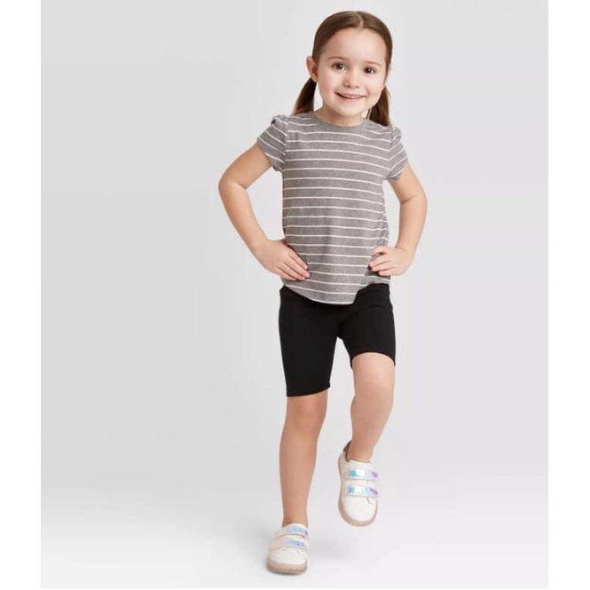 Sét 4 quần legging lửng cotton xuất dư cho bé gái
