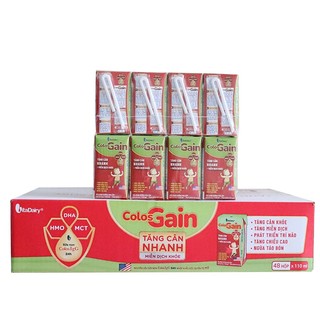 Thùng 48 hộp sữa bột pha sẵn colosgain 110ml.