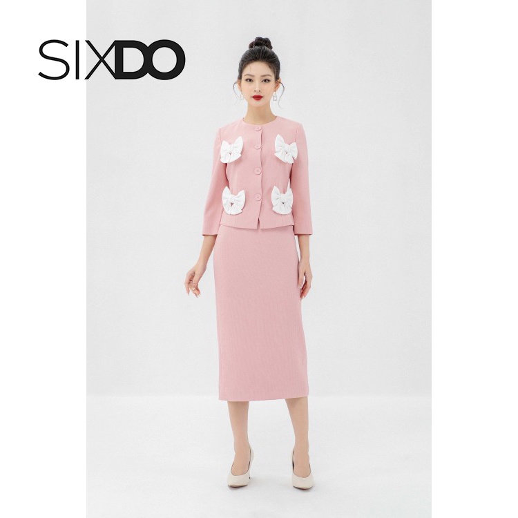 Chân váy bút chì hồng thời trang SIXDO