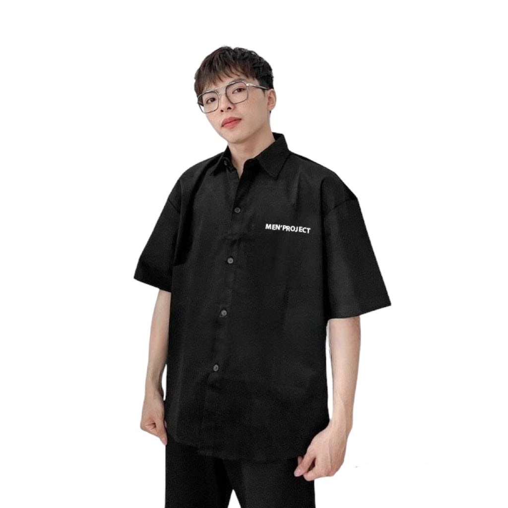 Áo Sơ Mi Tay Lỡ JAMINE HOUSE Form Rộng MEN PROJECT Ulzzang Unisex