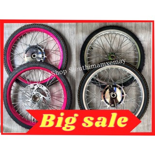 Bộ bánh 17 inh đùm khế full vỏ ruột dùng cho xe tay ga Air Blade / Vision / Vario 125-150cc