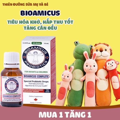 (Tặng quà cho bé) Men vi sinh 10 chủng BioAmicus Complete - Bổ sung lợi khuẩn cho đường ruột của bé