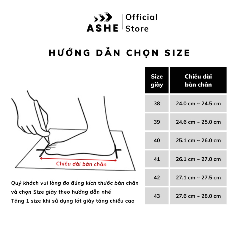 [Mã ICBFRI300 giảm 10% đơn 250K] Giày đốc nam ASHE - Da bò bền đẹp, tăng chiều cao đến 5cm thời trang | BigBuy360 - bigbuy360.vn
