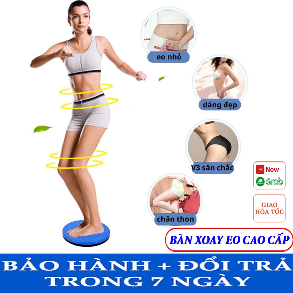 Bàn xoay eo đôi tập aerobic giảm cân giảm mỡ bụng chính hãng cao cấp có bàn chân loại tốt giá rẻ