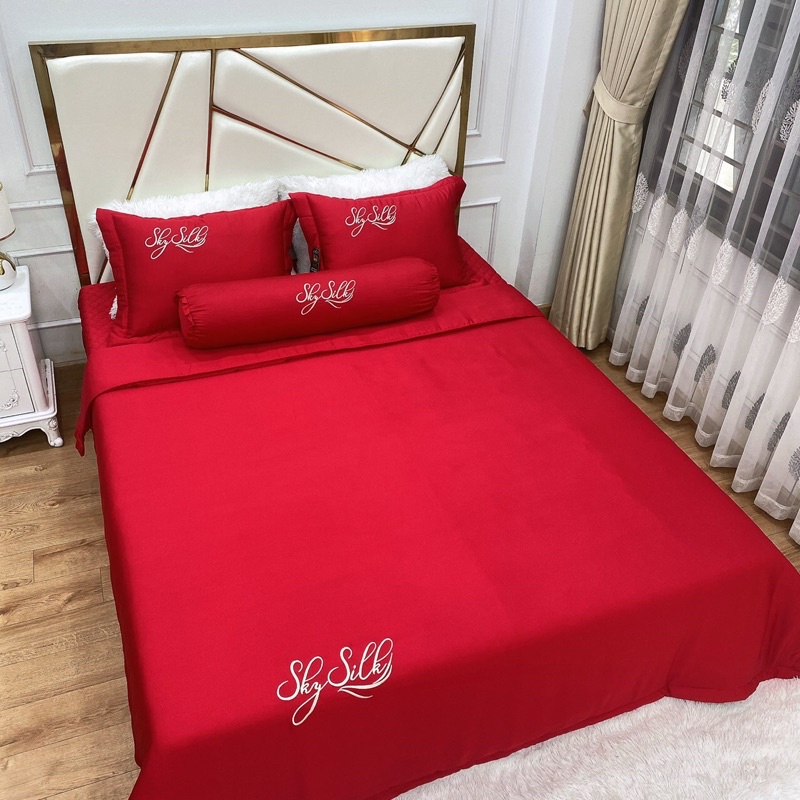 bộ chăn ga gối lụa sky silk (5 món)