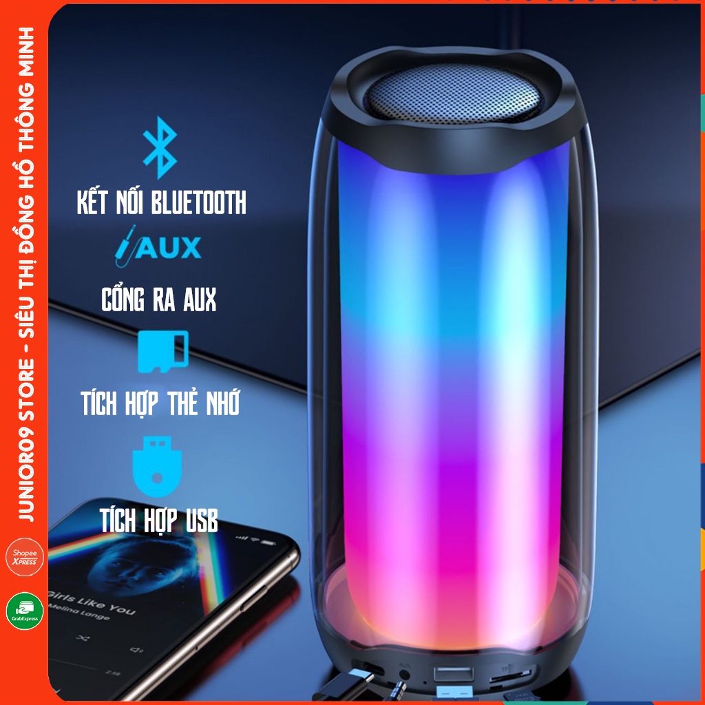 Loa Bluetooth JBL Pulse Pro, Loa Bluetooth Mini Bass Mạnh Có Đèn Led Theo Nhạc, Âm Thanh Vòm 360, Pin Cực Khoẻ Junior09