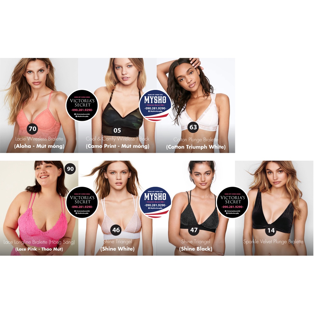Áo lót dành cho Nữ - Hàng chính hãng từ VS USA với kiểu dáng sexy và trẻ trung, chất liệu mềm và mịn