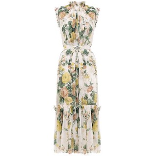 235 đầm hoa dập li vintage