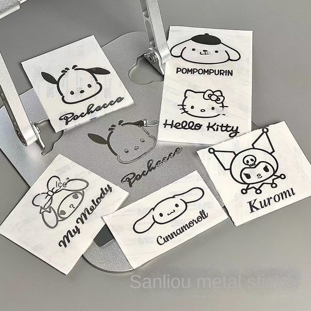 Miếng Dán Trang Trí Cốc Nước / Máy Tính / Điện Thoại Tự Dính Cinnamoroll Kuromi Hello Kitty dễ thương