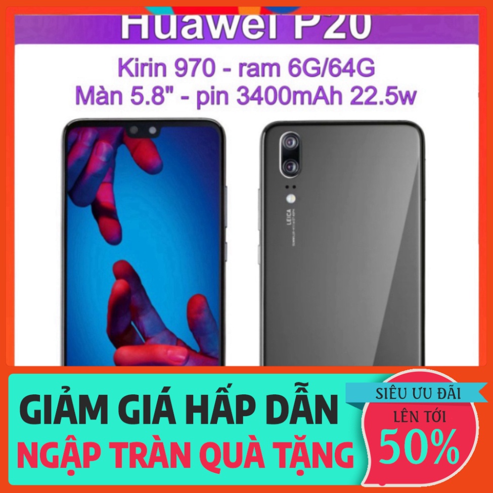 Super sale Điện thoại Huawei P20 ram 6G 64G - Kirin 970 màn 5.8 inch ... 95-99% GIÁ SỐ 1