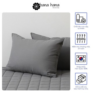 Cặp áo gối cotton nguyên chất, êm ái, an toàn Hana Hana