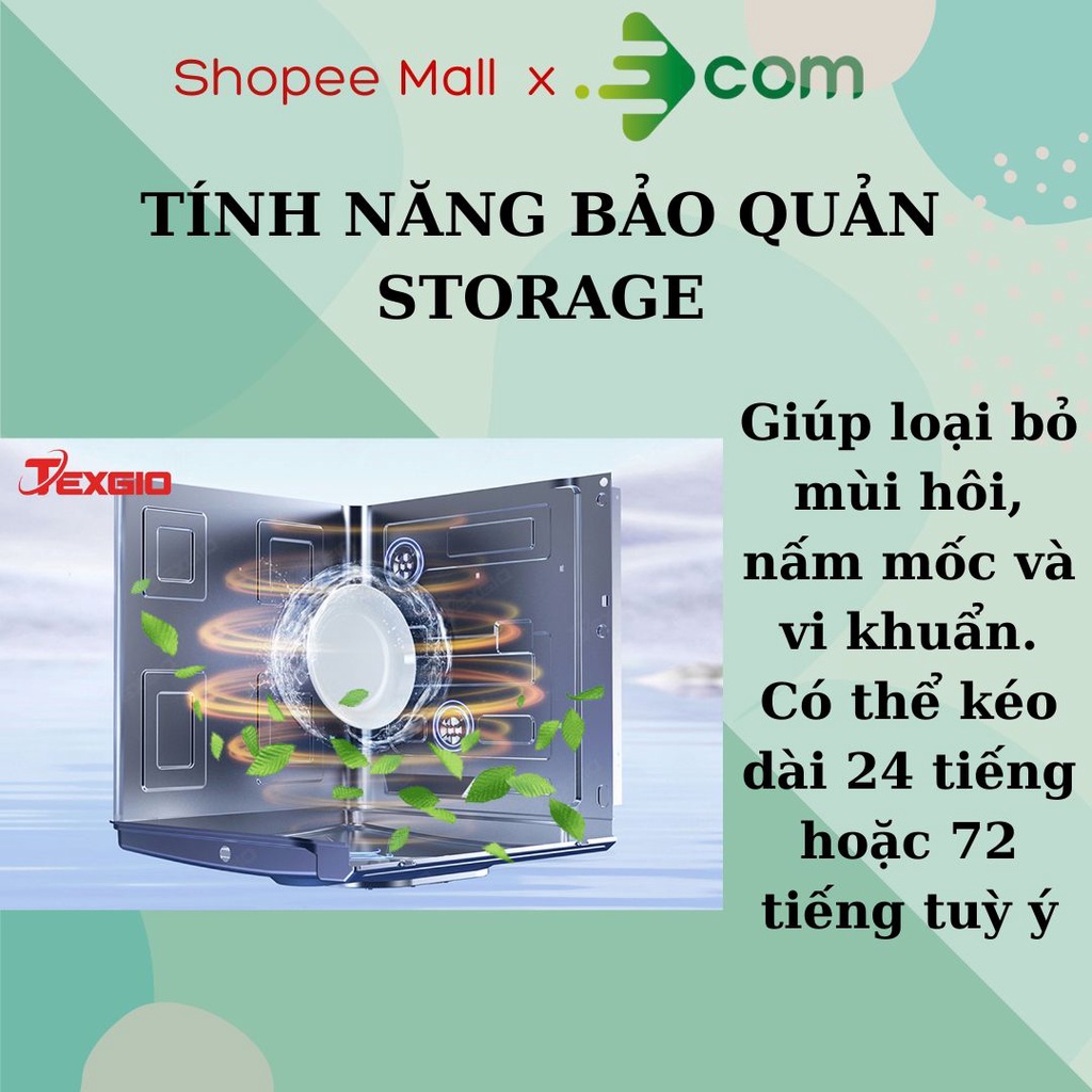 Máy rửa chén bát Texgio 13 bộ TG21H775S, rửa sạch sấy khô, diệt khuẩn UV phù hợp với gia đình đông người