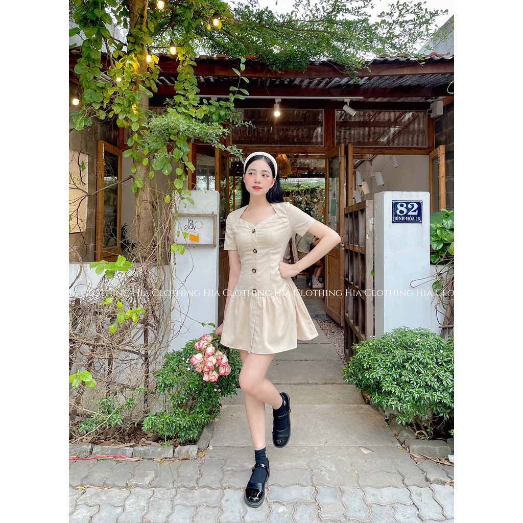 Váy Thiết Kế Cổ V 3 Màu HIA Clothing V839