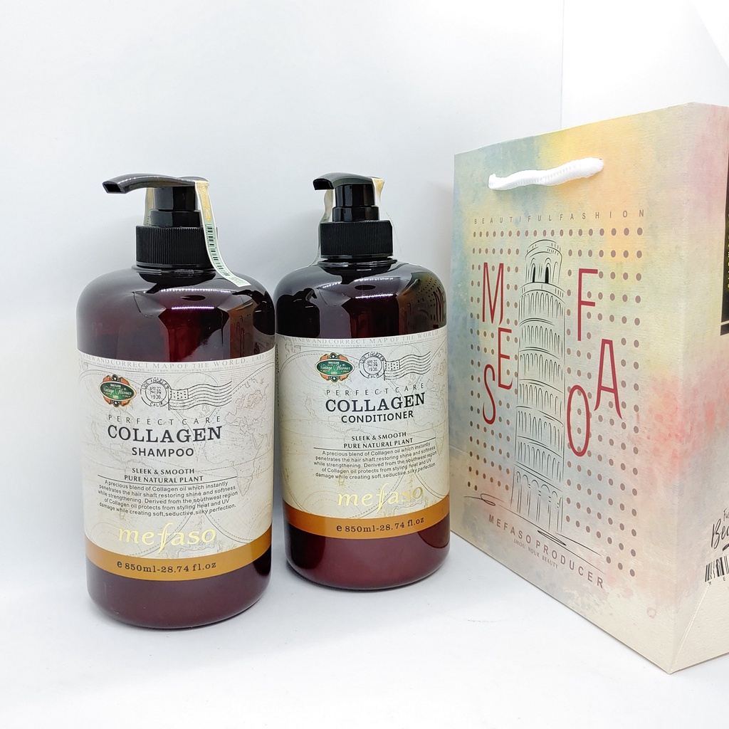 DẦU GỘI (XẢ) COLLAGEN MEFASO - 850ML*2 [ HÀNG ĐẸP CHẤT LƯỢNG]