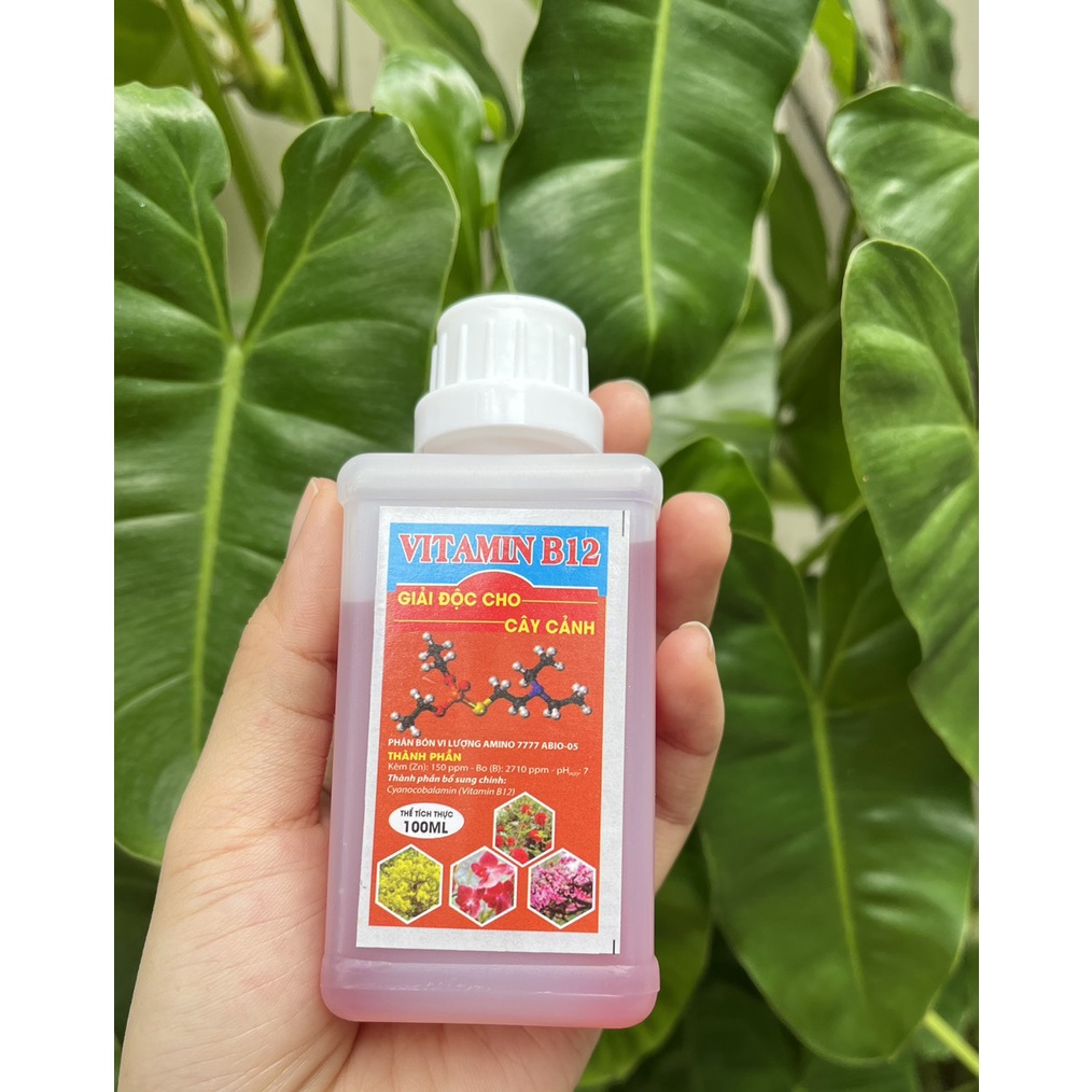 Vitamin B12 nông nghiệp - Giải độc, xả thuốc cho Lan , cây kiểng , hoa kiểng ! Chai 100ml !