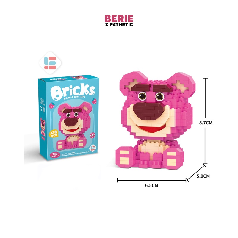 Gấu bông ôm dễ thương dùng trang trí gương xe, túi xách byberieshop