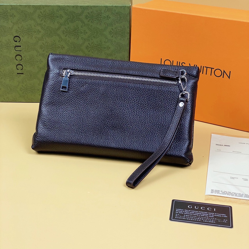 Ví cầm tay Clutch nam da thật nguyên tấm cao cấp kiểu dáng sang trọng 7366 ⚡FREESHIP⚡-  BH 2 năm