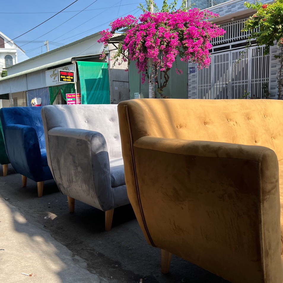 Ghế sofa nỉ sofa phòng khách, phòng ngủ, ghế sofa thuyền - bảo hành chính hãng