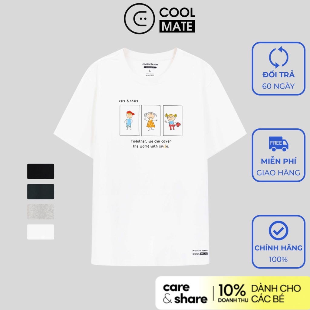 Smile Store - Áo thun nam Care & Share cotton compact in Childs - thương hiệu Coolmate