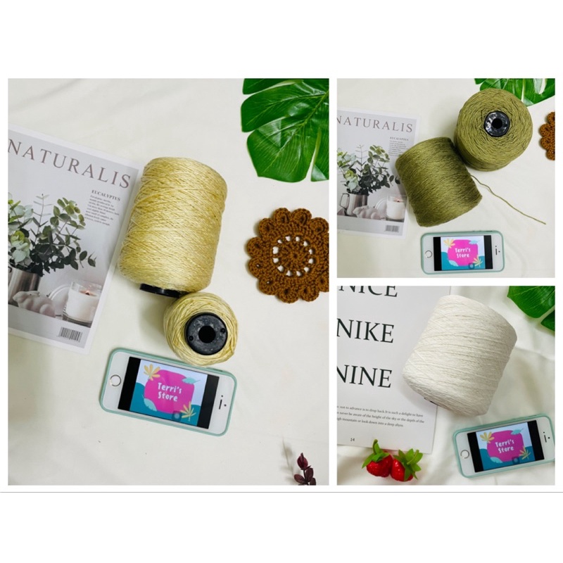 Yarn - Sợi Lụa 100% Silk - Sợi xe tròn | Cỡ sợi 0.6mm ~ 0,8mm | Sợi bóng, mền, đẹp - Đan móc quần áo, váy, áo dài