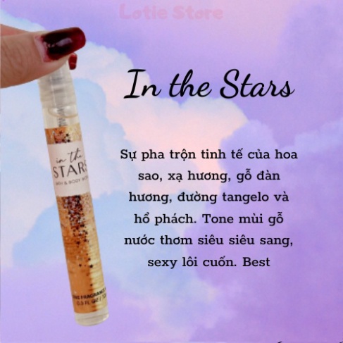 Xịt thơm 10ml chai chiết Body Mist của Mỹ chính hãng B&BW thơm lâu Cao Cấp