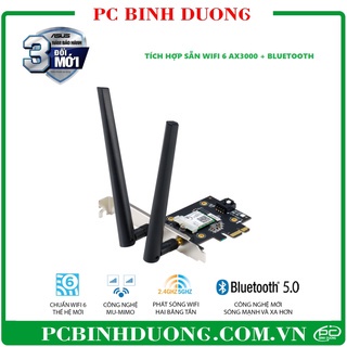 Card Thu WiFi Asus PCE-AX3000 (WiFi 6 AX3000 + Bluetooth 5.0) Tray